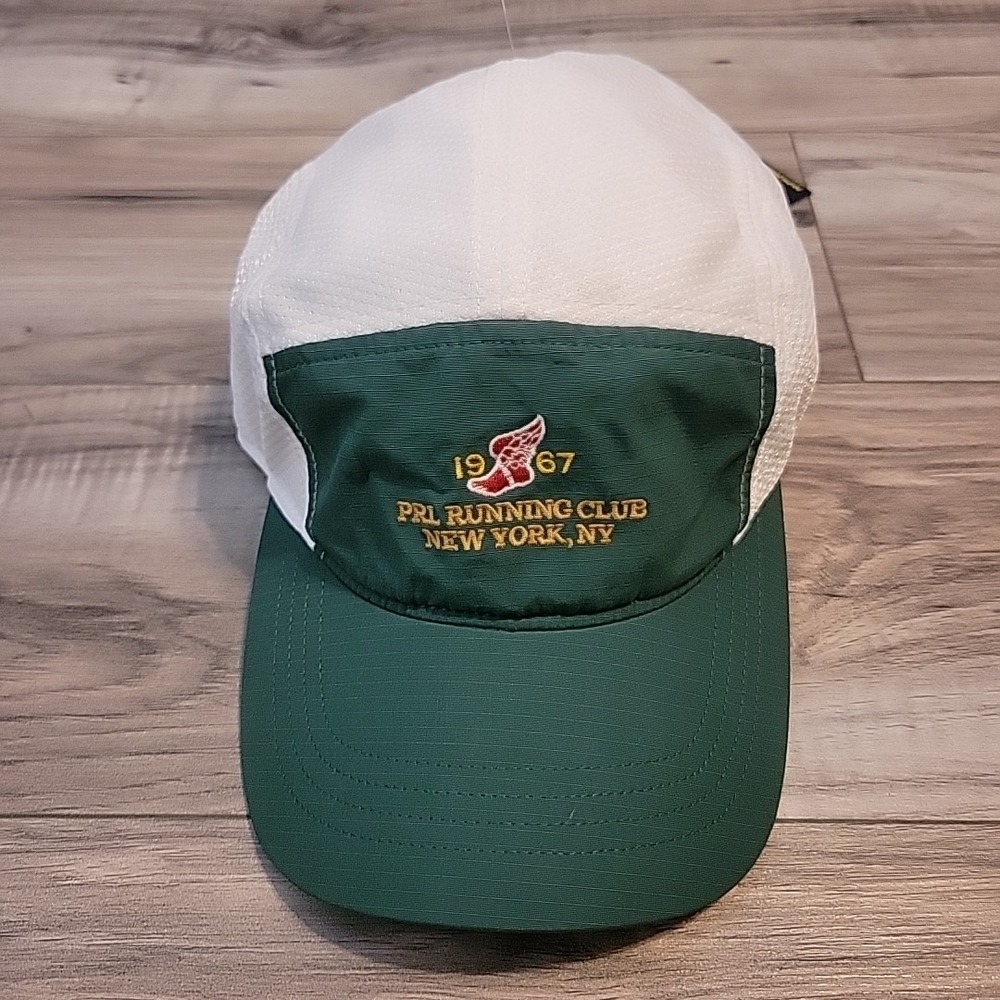 Polo Ralph Lauren Cap 1967 PLR Running Club P Wing Adjustable Hat Green White